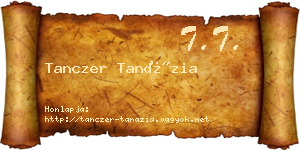 Tanczer Tanázia névjegykártya